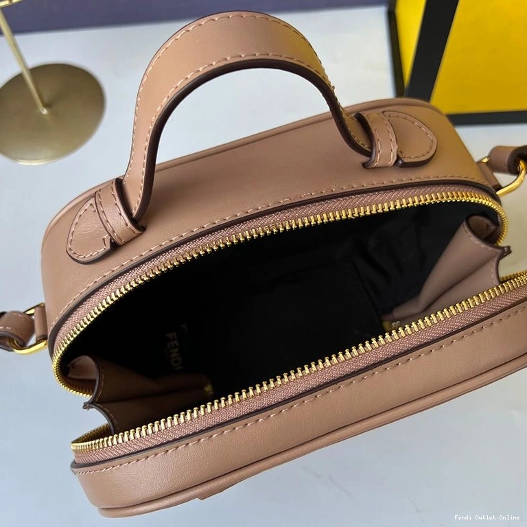 Affordable Camera Grey Case Fendi O'Lock Mini Leather In Calf 0726